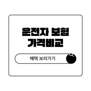 2026년 운전자보험 가격 비교 및 추천