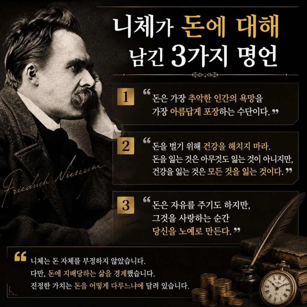 니체가 돈에 대해 남긴 3가지 명언