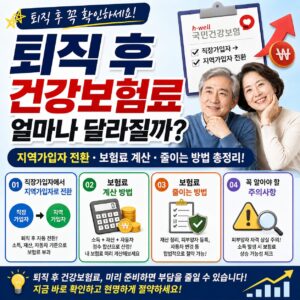 퇴직 후 건강보험료 얼마나 달라질까? 지역가입자 전환 보험료 계산 줄이는 방법 총정리