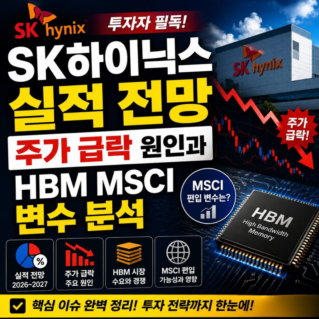 SK하이닉스 실적 전망 주가 급락 원인과 HBM MSCI 변수 분석