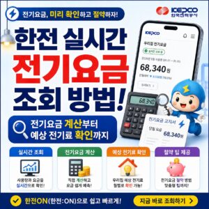 한전 실시간 전기요금 조회 방법 전기요금 계산부터 예상 전기료 확인까지