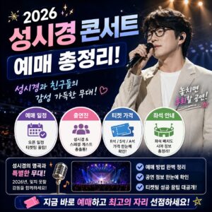 2026 성시경 콘서트 예매 총정리 친구들 출연진 티켓 가격 좌석 안내