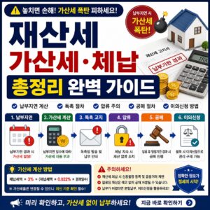 재산세 가산세 체납 총정리 납부지연 계산부터 독촉 압류 공매 이의신청 방법