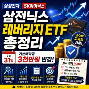 삼전닉스 레버리지 ETF 총정리 7월 31일 기본예탁금 3천만원 변경과 투자 전략