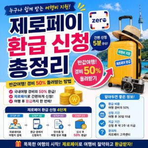 제로페이 환급 신청 총정리 반값여행 경비 50% 돌려받는 방법
