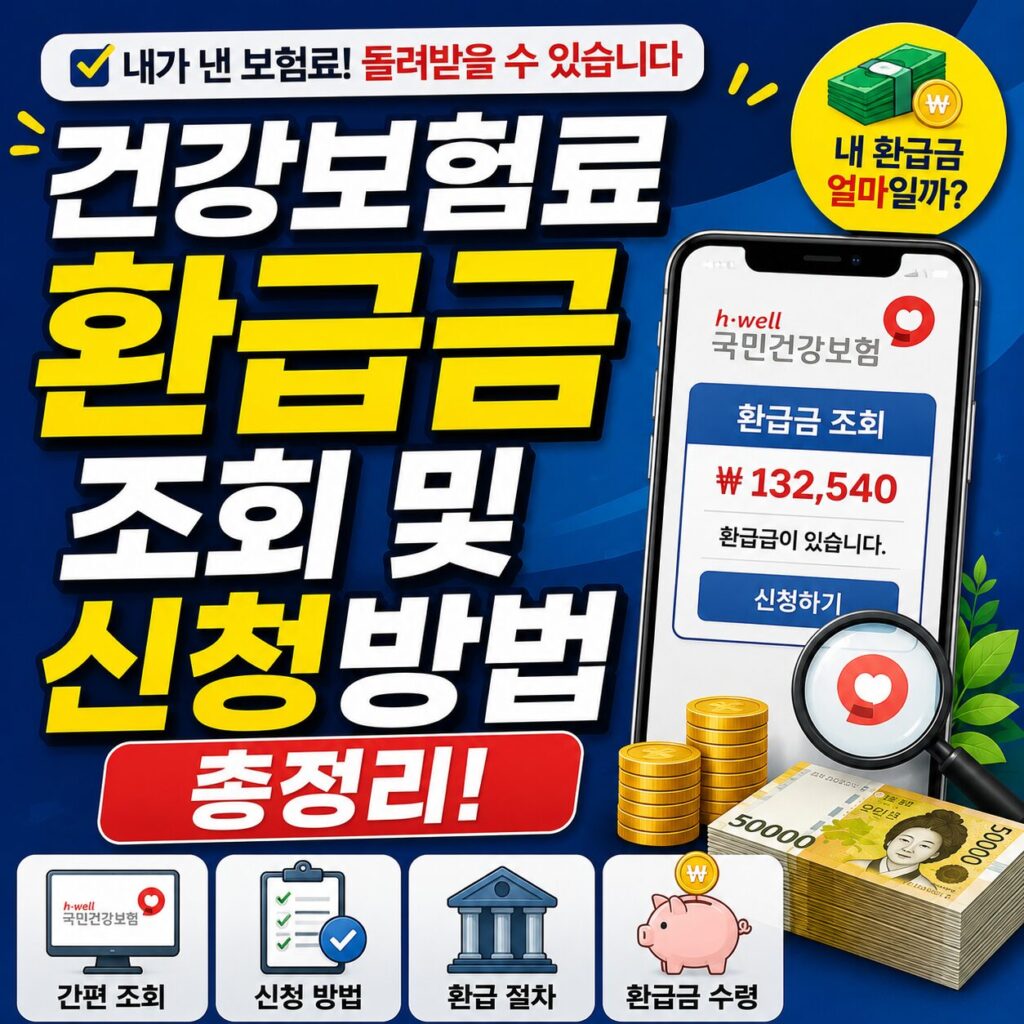 건강보험료 환급금 조회 및 신청방법 총정리 건강보험 환급금 받는 방법 한눈에