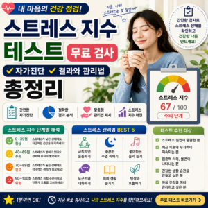 스트레스 지수 테스트 무료 검사 자가진단 결과와 관리법 총정리