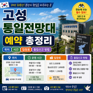 고성 통일전망대 예약 총정리 위치 시간 입장료 출입신고 방법 고성 통일전망대 예약 총정리 위치 시간 입장료 출입신고 방법