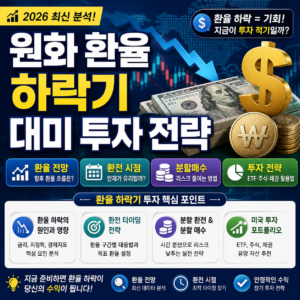 원화 환율 하락기 대미 투자 전략 환율 전망 환전 시점 분할매수 총정리